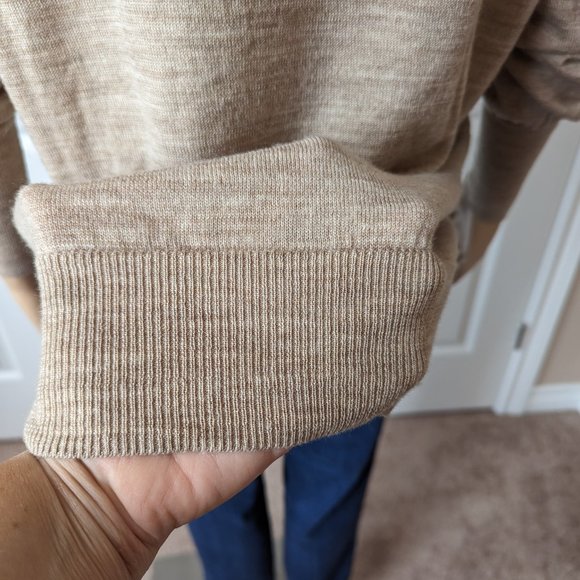 Badgley Mischka 100% Merino Wool Crew Neck Knit Sweater Size L - Picture 9 of 11